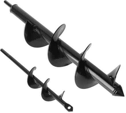 Garden Auger Drill Bit for Planting 10x40cm/4x22cm, Bulb Planting Auger, Post Hole Digger,Fence Digger Tool,Auger Post Hole Digger for 3/8 Hex Drive