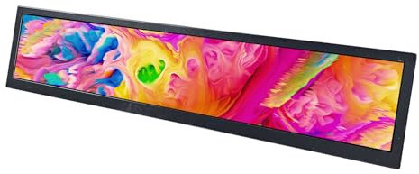 VSDISPLAY Moniteur LCD Portable à Barre tendue, 19 1920 x 360 IPS Longue Bande, entrée vidéo USB, Prise en Charge de la Lecture Automatique vidéo