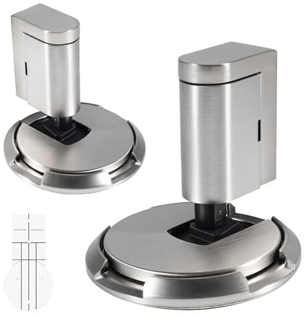 Youyijia 2Pcs Magnetic Door Stopper Punch-Free Mechanical Floor Door Stop Provide a Quiet Environment and Protect Children
