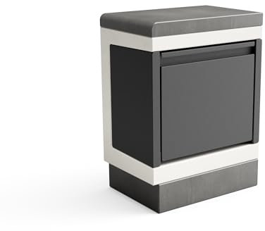 MAESTRO FERRETERO TUOZI KITAWAY Recycling-Abfalleimer-Modul für vorgefertigten Grill (weiß, grau - 42 x 63 x 63 cm) - Verwendung im Freien