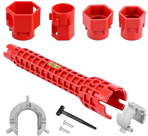 QWORK® 14 in 1 Chiave Per Tubi, Chiave Per Rubinetti, Chiave Multiuso Per Tubi, Per Lavabo/Toilette/Bagno/Cucina