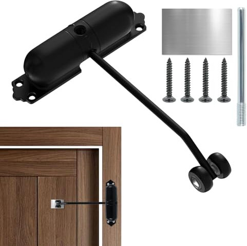 Muelle Puerta, Cierre Automatico Puerta, Ajustable Cierrapuertas Silenciosa, Muelle Puerta para Interior y Exterior, Muelle Cierrapuertas para Hogar, Oficina y Jardín, Máximo 40 kg