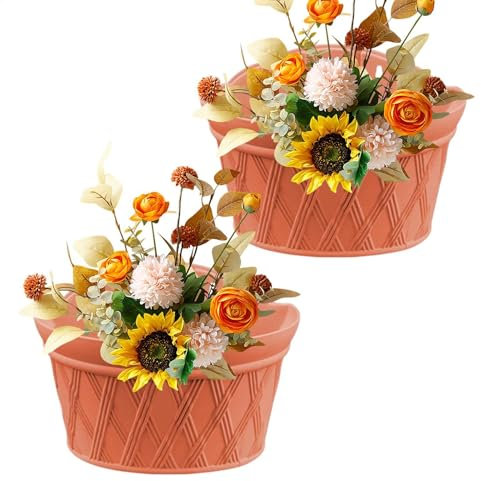 Uoqpty Wandhalterung Pflanzgefäß - Dachrinne Fallrohr Gartentopf 2er Set - Garten Pflanzgefäß Wandmontage Blumentopf für Innen und Außen