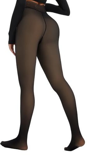 Tyusatu Thermo Strumpfhose Damen Winter,230g Thermo Leggings Gefütterte Thermostrumpfhose Hautfarbe warme dicke fleele tights