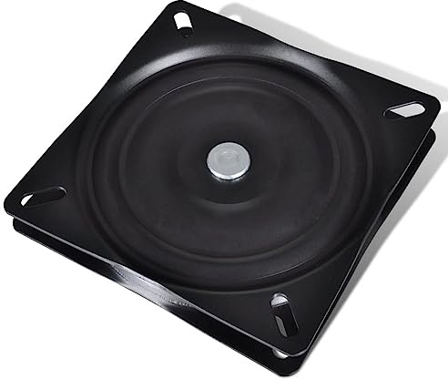 Kaloriko Drehteller Drehplatte Sitz Konsole aus pulverbeschichtetem Stahl 160x160x2,5 mm 360° Rotation Bootssitz Konsole Wohnmobil LKW Traktor Anwendungen