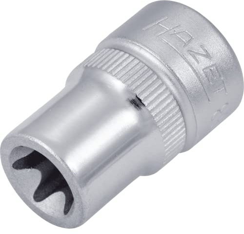 HAZET Steckschlüsseleinsatz 880-E11, 3/8 Zoll (10 mm) Vierkant, Länge 28 mm | 3/8 Zoll (10 mm) Vierkant hohl, Antrieb 3/8 Zoll (10 mm) Vierkant hohl, Abtrieb Außen TORX Profil, Chrom-Vanadium, 26 g