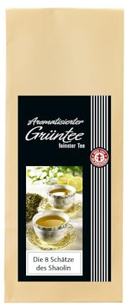 Schrader | Grüner Tee | Die 8 Schätze des Shaolin | aromatisierter Tee mit Erdbeer und Ananas | 125g