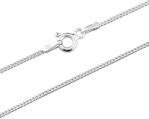 Heather Needham 925 Sterling Silver chain. 40cm/16 Curb chain - 1.2mm thick - Gift boxed PHOTO IS NOT LIFE SIZE. 8500/16