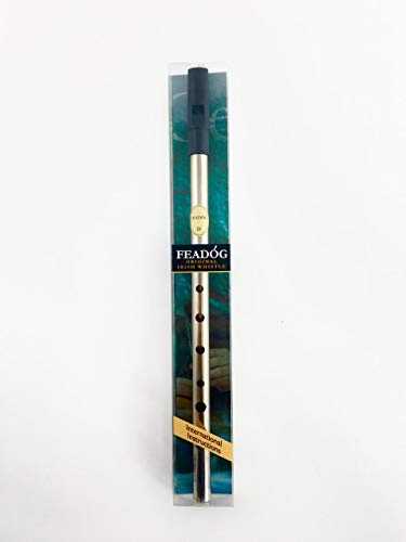 Feadog Nickel D Irish Tin Penny Whistle in Gift Box Pack