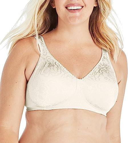 Playtex Women's 18-Hour Ultimate Lift Wireless Full-Coverage Bra, Single Or 2-Pack, Opaque, Mother of Pearl, 38B