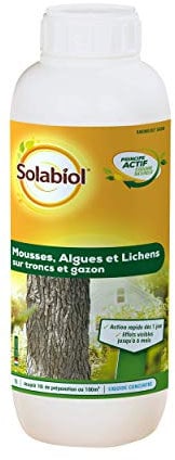 SOLABIOL SOMOUS1 Mousse Algues Et Lichens sur Tronc Et Gazon, Efficace, Rapide
