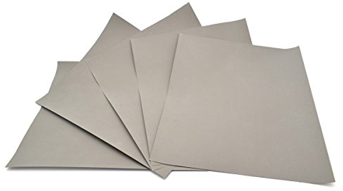 Lot de 5 feuilles de papier imperméable, grain 3000 en carbure de silicium de 230 x 280 mm, papier de ponçage
