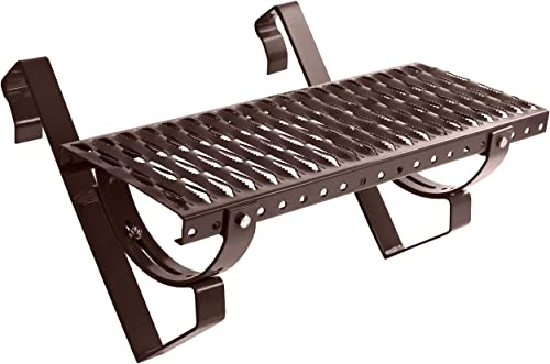 Parotec Dachtritt 80 cm Steigtritt für Dachziegel – RAL 8017 Braun | für Schornsteinfeger Komplett Steigtritt für Dachpfanne zum Einhängen Laufrost inkl. Montagematerial, 10 Farben