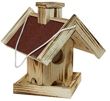 Windhager Vogelfuttersilo Vogelfutterhaus mit Spitzdach aus Holz zum Hängen