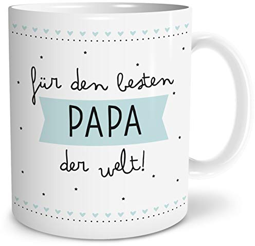 OWLBOOK® Bester Papa der Welt Tasse | Geschenke für Papa zum Geburtstag Vatertag als Geburtstagsgeschenk Vatertagsgeschenk | Kaffeetasse Vater Keramik 300 ml