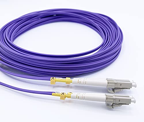 Elfcam® - 30m Glasfaserkabel LWL LC/UPC auf LC/UPC OM4 Multimode Duplex 50/125um LSZH, 30M