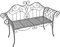 H4L Gartenbank aus Metall Antik Grau rostfarben, Parkbank pulverbeschichtet Sitzbank Bank Rost-Optik Eisenbank Dekorativ und Edel B143xH92,5xT42 cm
