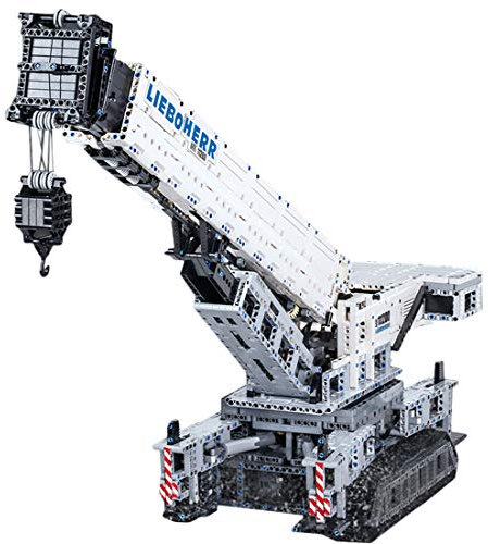 Foxcm Technik Liebherr LTR 11200 Crane, Remote Controlled Crawler Crane with 12 Motors, 4000 Pieces, Compatible with Lego