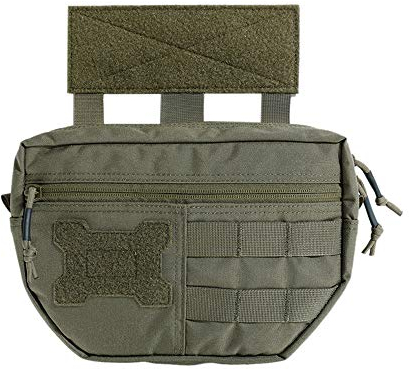 EXCELLENT ELITE SPANKER Molle Admin Pouch Drop Down Tasche Taktisches Molle Tasche mit Haken und Schlaufe(Olivgrün)