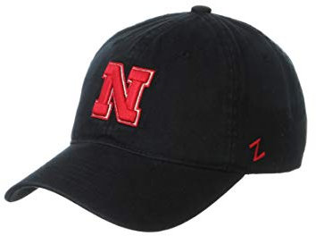 Zephyr NCAA Nebraska Cornhuskers Mens Adjustable Scholarship Hat Black, Nebraska Cornhuskers Black, Adjustable