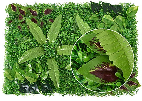 QIAOH Panneaux De Buis Artificiels 40X60 Cm 8PCS, Plante De Haie Topiaire, Écran De Confidentialité pour Clôture, Protection UV, pour Extérieur, Intérieur, Jardin Et Décoration