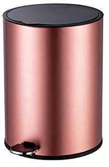 Nff La Poubelle De Poubelle en Acier Inoxydable avec Couvercle Peut Être Utilisée dans Un Salon, Une Cuisine Et Une Poubelle De Salle De Bain À 8 litres / 12 litres (Color : Rose Gold, Size : 12L)