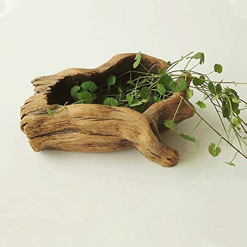 Moligin Vintage Blumentöpfe Zement Pflanzer Imitation Stump Baumwurzelholzblumentopf Garten Töpfe Und Kübel Für Sukkulenten Blumentöpfe Bonsai-dekor