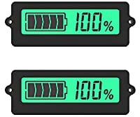 DollaTek 2Pcs Digital Battery Capacity Tester with green backlight LCD Display for 12V-96V Lead Acid Battery 3S-15S lithium battery