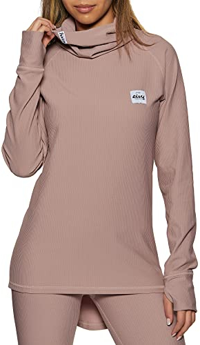 Eivy Damen Icecold Gaiter Rib Top Yoga Shirt, Faded Woodrose, M EU