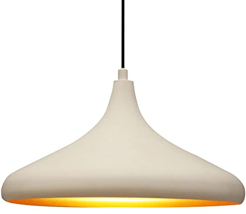 bamyum Champion Hängelampe Küche Weiß Ø35cm Lampenschirm Hängelampe Wohnzimmer, Küchenlampe Deckenleuchte Skandinavische Pendelleuchte Vintage Hängelampe Esstisch Wohnzimmer, Hängelampe Skandinavisch