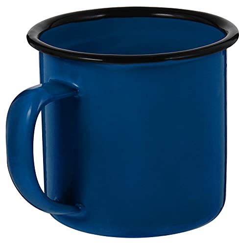 HEMOTON Taza Esmaltada de Hierro para Camping - Vintage Estaño Esmalte para Café, Té y Agua - Uso en Hogar y Exterior