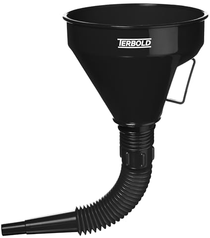 Terbold Embudo automotriz con tubo flexible, negro