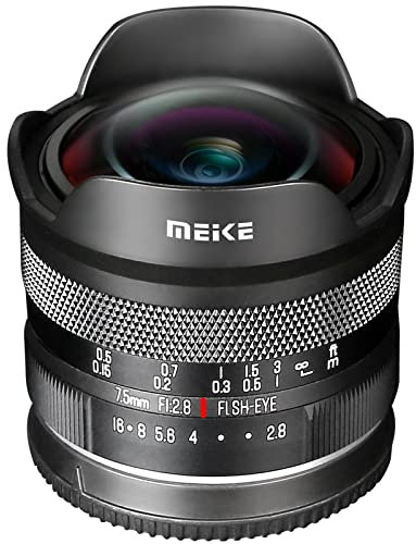 Meike Objectif fisheye ultra grand angle 7,5 mm f2.8 compatible avec les appareils photo Nikon Z Z50, Z5, Z6, Z7 en mode APS-C