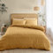Catherine Lansfield Seersucker Super King Duvet Cover Set with Pillowcases Caramel