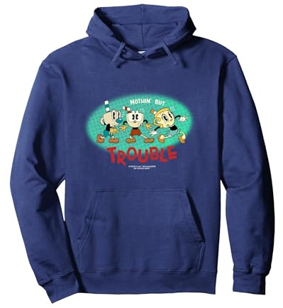 The Cuphead Show! NOTHING BUT TROUBLE Pullover Hoodie