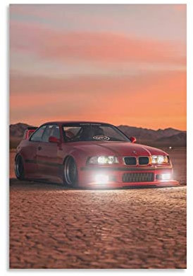 ZONDER Sportwagen-Poster für BMW E36 M3 Rennwagen, Supercar-Poster, dekorative Malerei, Leinwand, Wand- und Kunstdruck, moderne Familienschlafzimmer-Dekoration, 30 x 45 cm