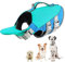 Little Bean Giubbotto di salvataggio per cani, regolabile, con galleggiante frontale rimovibile e maniglia di salvataggio, per cani, canottaggio, nuoto, con strisce riflettenti (blu, M)