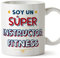 MUGFFINS Tazas para INSTRUCTOR FITNESS hombre - En Español - Soy Súper - 11 oz / 330 ml - Regalo original y divertido