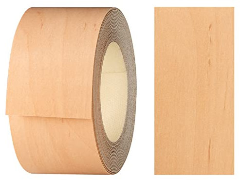 haggiy Kantenumleimer aus Melamin mit Schmelzkleber, 40 mm x 5 m | Umleimer zum Aufbügeln f. Regalbretter & Platten | Kantenband - Dekor: Ahorn