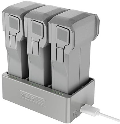 Charger for DJI Mini 3 / Mini 3 Pro, Intelligent USB Battery Charging Station for DJI Mini 3 Pro (Sequential Charging of 3 Batteries), USB-C/USB-C-A Charging Cable, Supports PD Quick Charge (111104)