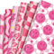 Bolsome Geschenkpapier mit pinkem Smiley-Motiv, 12 Blatt, rosa Smiley, Blitz, Leoparden- und Schmetterlingsmuster, Geschenkpapier für Anfang der 2000er Jahre, y2k Junggesellinnenabschied, Hochzeit,