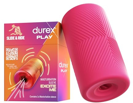 Durex Slide & Ride Masturbationshülle - Weicher & genoppter Masturbation Sleeve - Sexspielzeug für Männer & Paare - Dehnbares & kompaktes Sex Toy, bis zu 50x wiederverwendbar