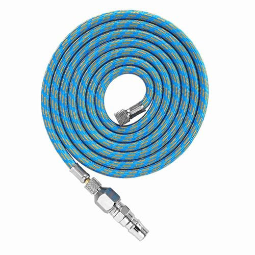 6.0ft Nylon Braided Airbrush Air Hose Kit with 1/8in‑1/4in Adapter Fitting for Airbrushes Air Compressor