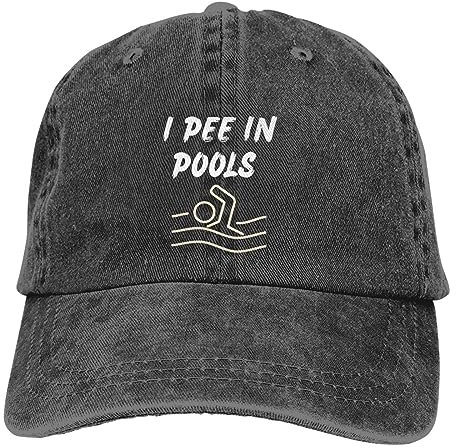 TeysHa Baseballkappe Hiphop Sonnenhut Papas Hüte Reine Farbe I Pee In Pools Damenhut Sonnenblende Baseballkappen Meme-Kappe mit Visier Geburtstagsgeschenke für Frauen und Männer