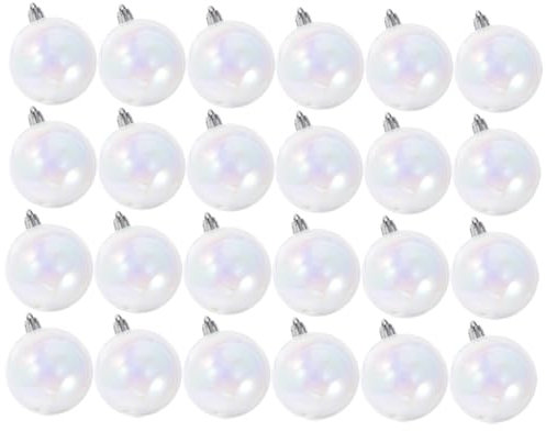 ABOOFAN 24stücke Weihnachtsbaum Kugeln Bruchsichere Transparente Dekorationen Für Christbaum Hängende Ornamente Für Festliche Anlässe Und Heimdekoration