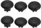 Create idea 6pcs Capuchons de Manettes Compatible avec PS5 Edge 6 en 1 Contrôleur Capuchons de Joystick Analogiques Interchangeables Accessoires de Poignées de Pouce, Noir