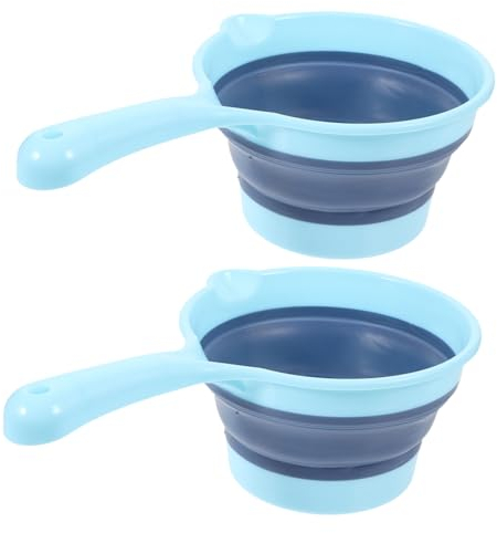 MAGICLULU 2st Klapplöffel Faltbarer Wasserschöpflöffel Schöpfkelle Mit Langem Griff Badezimmer-haarwaschwasserschaufel Kochkelle Faltbare Badewanne Haushalt Schöpfer Scoop Baby Eimer Hängend