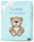 Be Mammy Personalisierte Babydecke mit 3D Applikation Warme Kuscheldecke mit Namen und Geburtsdatum; Perfektes Baby Geschenk; Blanket; Krabbeldecke BE20-280 (Puderblau - Bär)