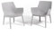 SIEDITI FUORI E DENTRO Betty - Fauteuils de jardin extérieurs en résine avec fibre de verre, gris clair, classique et moderne, pour balcon, piscine et salle à manger, ergonomiques et étanches