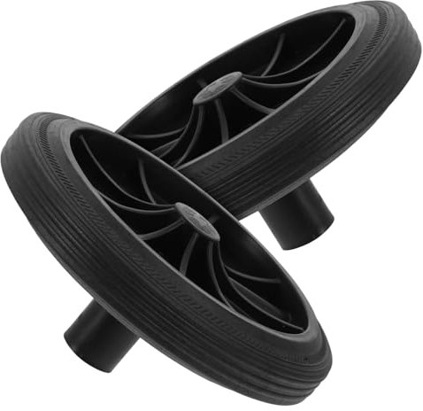 MUCKLILY 2pcs Trash Can Wheels Plastic Replacement Wheels for Garbage Can Accessories Easy Move for Outdoor Dustbins and Recycling Bin